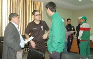 Türkmenistan we Guam milli ýygyndylarynyň oýundan öňki press konferensiýadan fotoreportaž