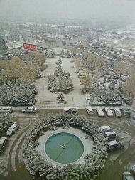 В Ашхабаде первый снег
