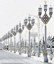 Фоторепортаж: Снежный Ашхабад
