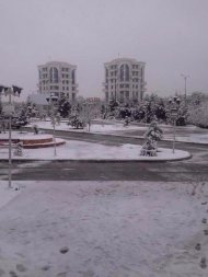 В Ашхабаде первый снег
