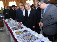 Türkmen-İran dekoratif ve uygulamalı sanatlar sergisinin açılışından fotoğraflar