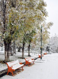 Фоторепортаж: Снежный Ашхабад
