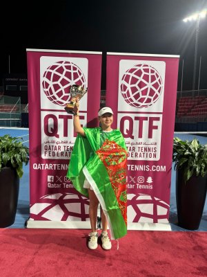 Turkmen tennis player won the doubles tournament in Qatar