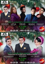 «Türkmenistan» kinokonsert merkezi Sizi täze ýyl mynasybetli geçiriljek konsertlere çagyrýar