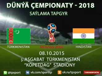 Отборочный матч ЧМ-2018: Туркменистан - Индия 