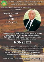 Rejep Rejebowyň döreden eserlerinden düzülen türkmen döwlet simfoniki orkestriniň konserti
