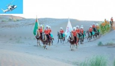 500-дневный по территории Туркменистана конный марафон в честь Азиады-2017 достиг Марыйского велаята