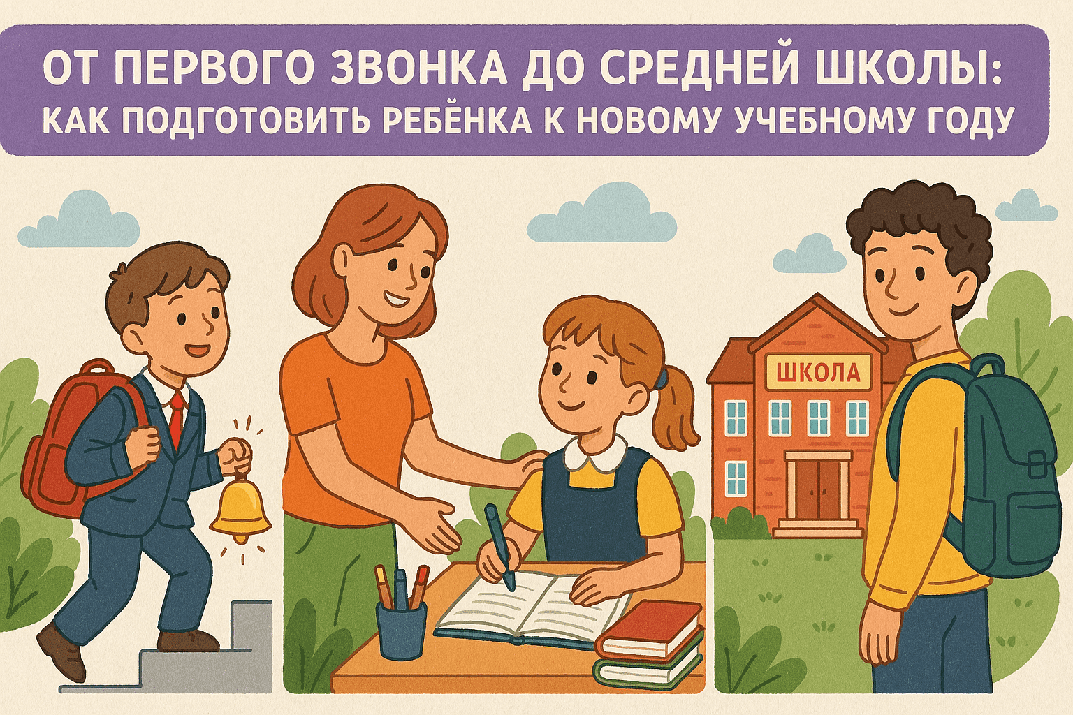 От первого звонка до средней школы: как подготовить ребенка к новому учебному году