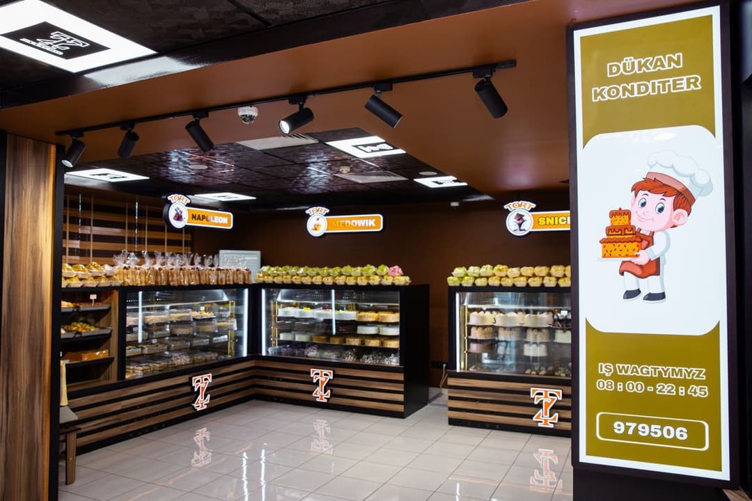 «Zyýat Hil» konditer dükanlary zynjyry öýe eltip bermek hyzmaty bilen süýjülikleri hödürleýär