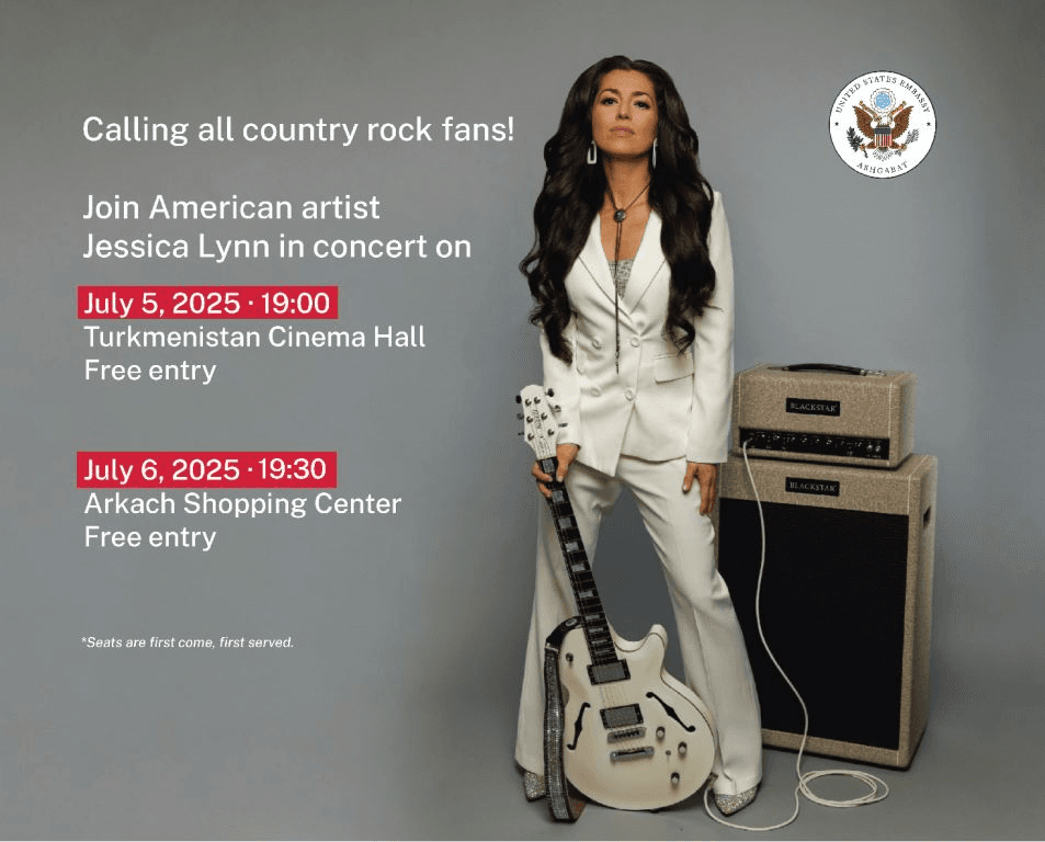 В Ашхабаде пройдут концерты американской кантри-рок группы и артистки Джессики Линн