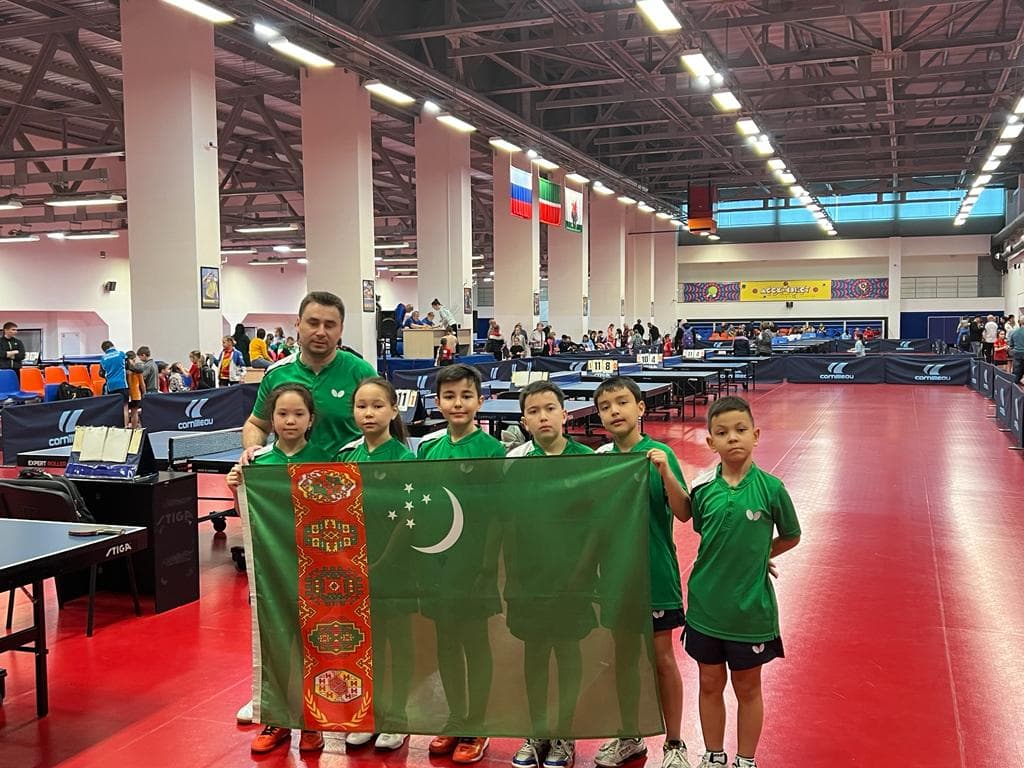 The youth team of Turkmenistan takes part in the competition "Hope of Tatarstan" in table tennis in Kazan