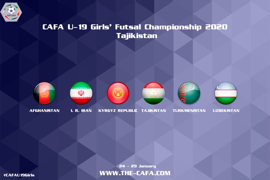 Утверждено время начала матчей чемпионата CAFA-2020 по футзалу среди девушек (U-19) в Душанбе