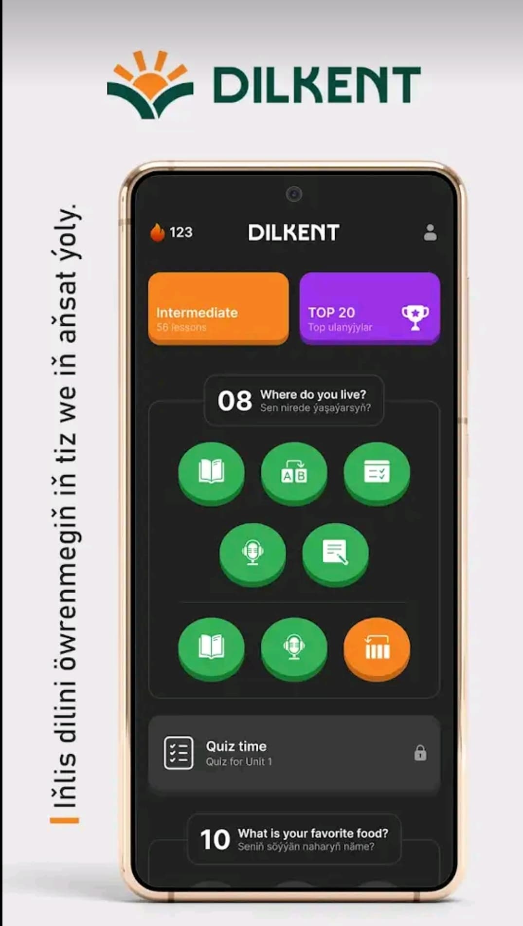 Приложение Dilkent предлагает туркменским пользователям выучить английский язык с помощью ИИ