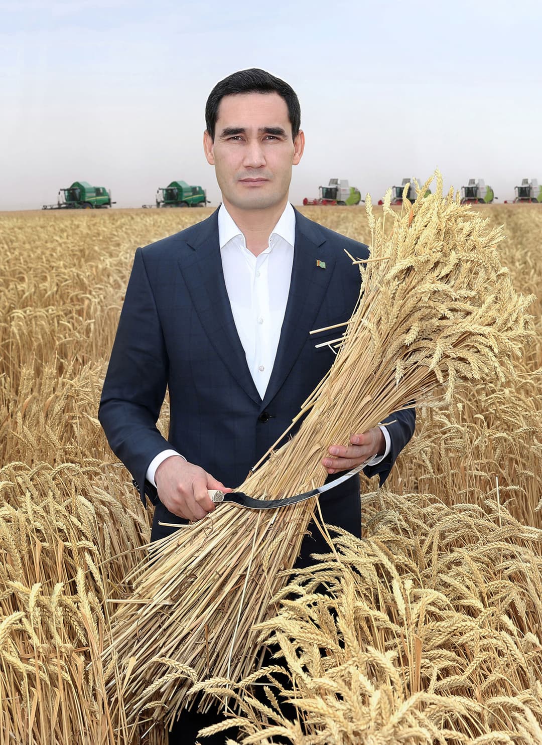 Президент Туркменистана дал старт уборочной кампании в Ахалском велаяте