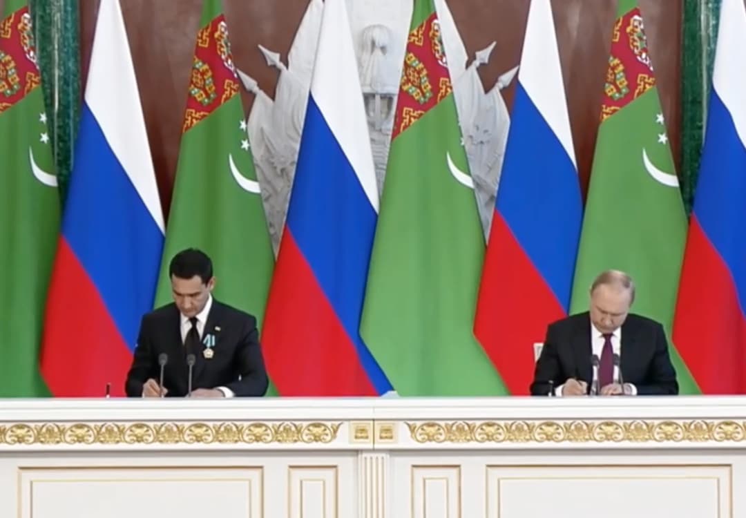 Президенты Туркменистана и России подписали Декларацию об углублении стратегического партнёрства
