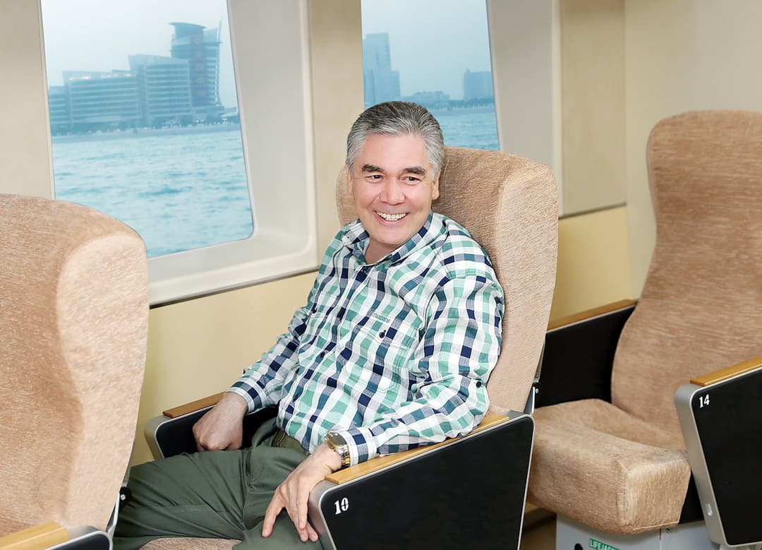 The President of Turkmenistan made a sea voyage on the new ship “Rahat”