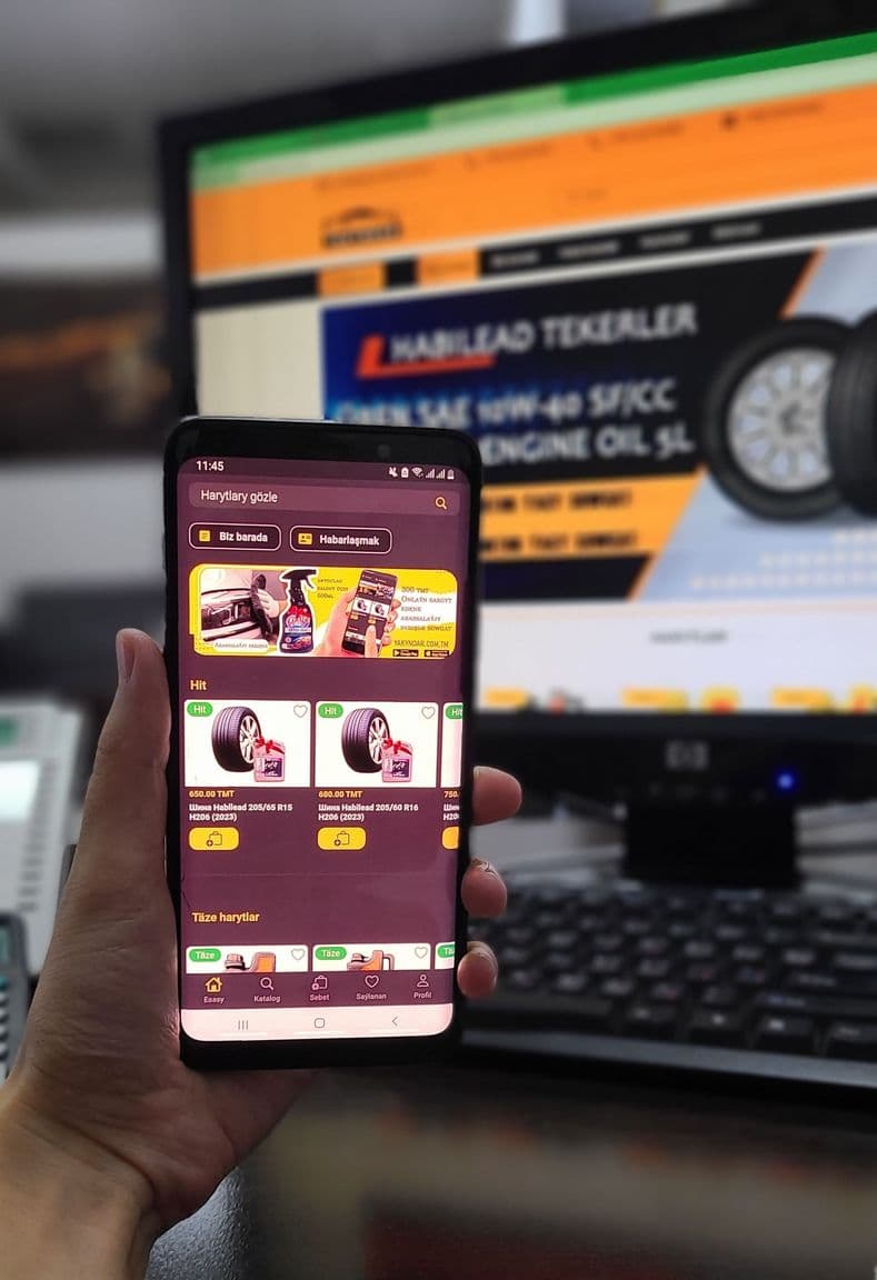 Online auto parts store Ýakyndar offers to evaluate the benefits of shopping through its mobile application