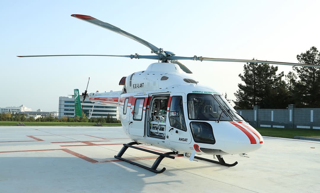 В Туркменистан прибыл закупленный в России спецвертолёт