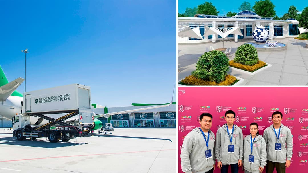 Авиакомпания «Туркменистан» вводит новые тарифы на рейсы из России, Президенты Туркменистана и Узбекистана откроют в Ашхабаде парк «Ташкент», туркменские студенты отличились на Международной олимпиаде по финансовой безопасности