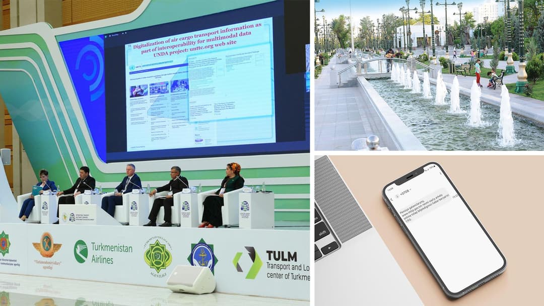 Ashgabat hosts an international transport forum, recommendations on how to protect yourself from sunlight on hot days and online payment of pension contributions