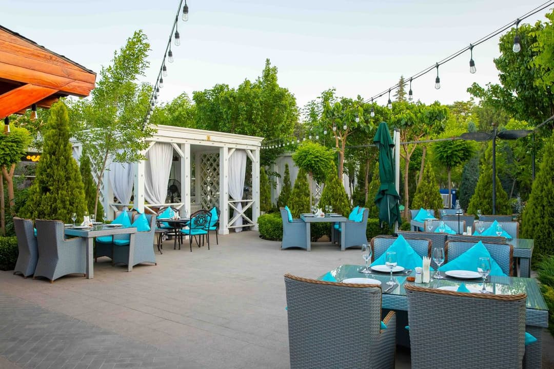 The summer terrace of Altyn Paradise Garden is open to visitors