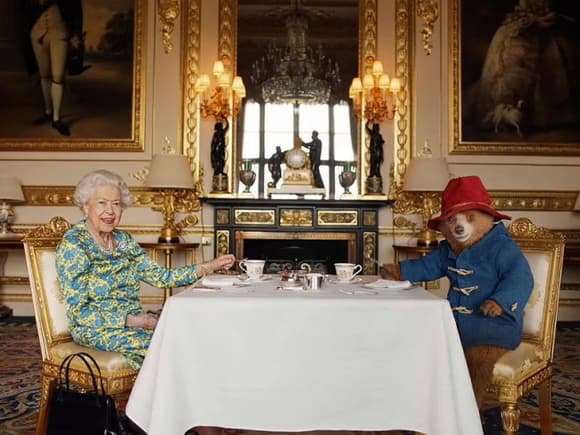 Paddington Bear congratulated the Queen of Great Britain on her platinum anniversary