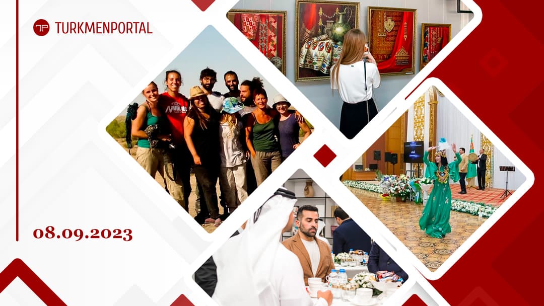 Ýewropaly arheologlar Türkmenistandaky gadymy Marguşyň gazuw-agtaryş işlerine täzeden girişerler, Aşgabatda Özbegistanyň Garaşsyzlygynyň 32 ýyllygy bellenildi, Gülnäz Rozykulowanyň eserleriniň ýubileý sergisi açyldy we beýleki habarlar 