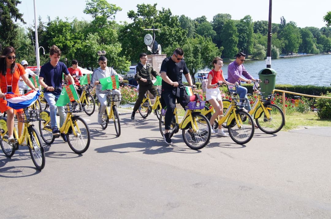 A bike ride organized by the Embassy of Turkmenistan took place in Bucharest