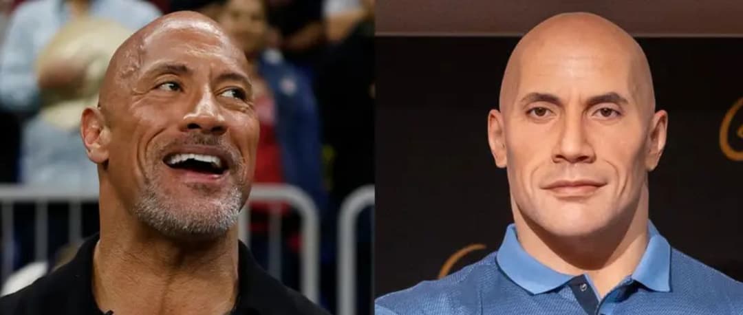 Дуэйн Джонсон недоволен цветом кожи своей восковой копии в парижском музее