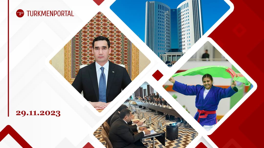 Serdar Berdimuhamedow Azerbaýjanyň ykdysadyýet ministrini kabul etdi, kuraş boýunça dünýä çempionatynda Türkmenistanyň milli ýygyndysynyň üstünligi, Bilelikdäki türkmen-täjik hökümetara toparynyň 12-nji mejlisiniň netijelerini we beýleki habarlar