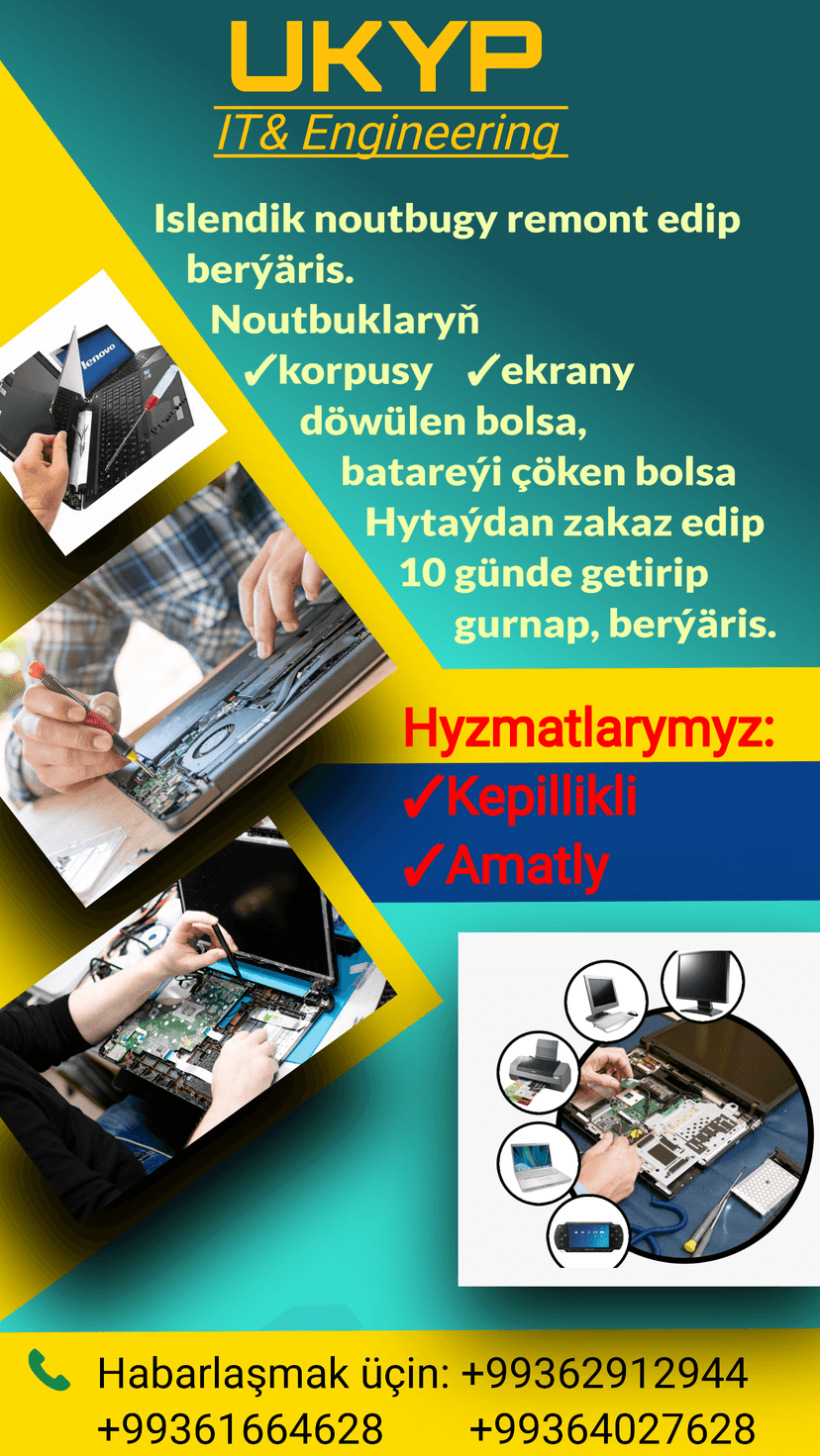 NOUTBUKLARY bejerýäris