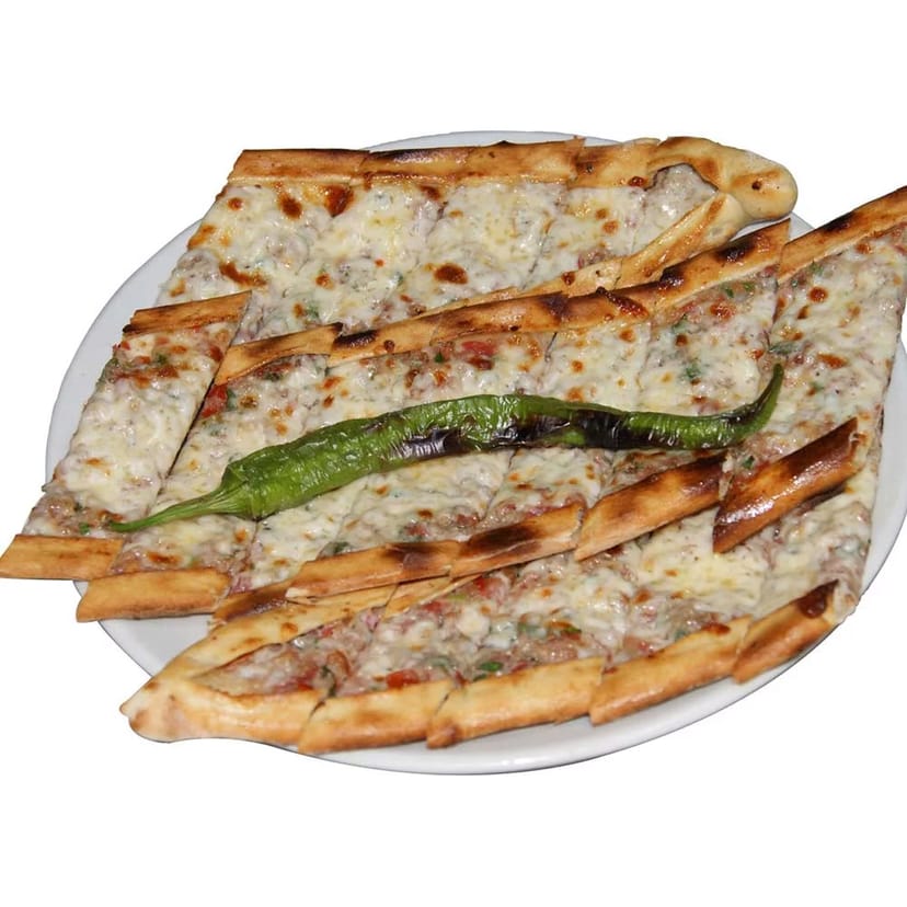 Пиде "C тонким бортиком фаршем и сыром"