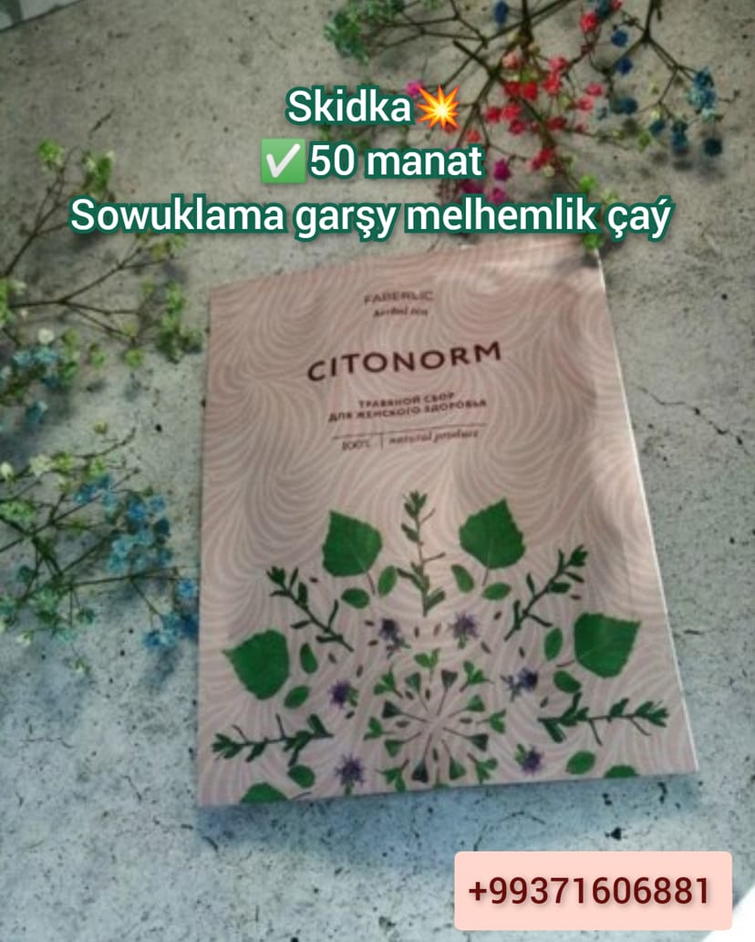 Jyns ýollarynyň sowuklamasyna garşy Citonorm Faberlic melhemlik çaý 