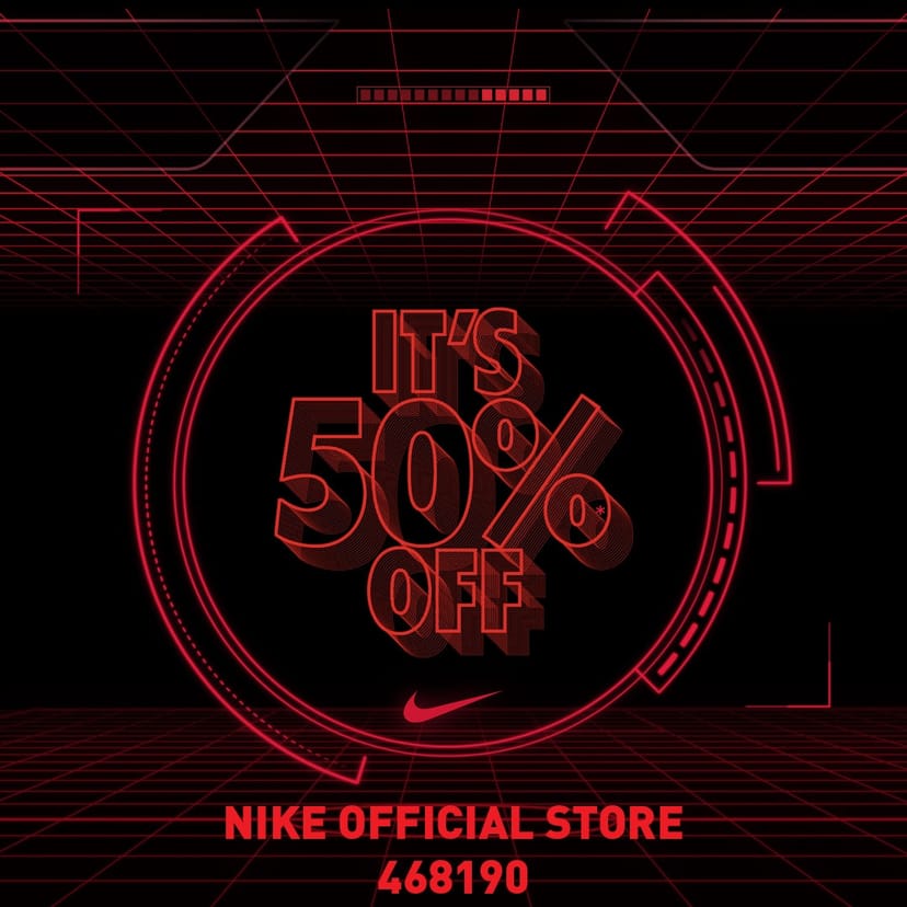 NIKE объявляет сезонную распродажу! Скидки до 50%!