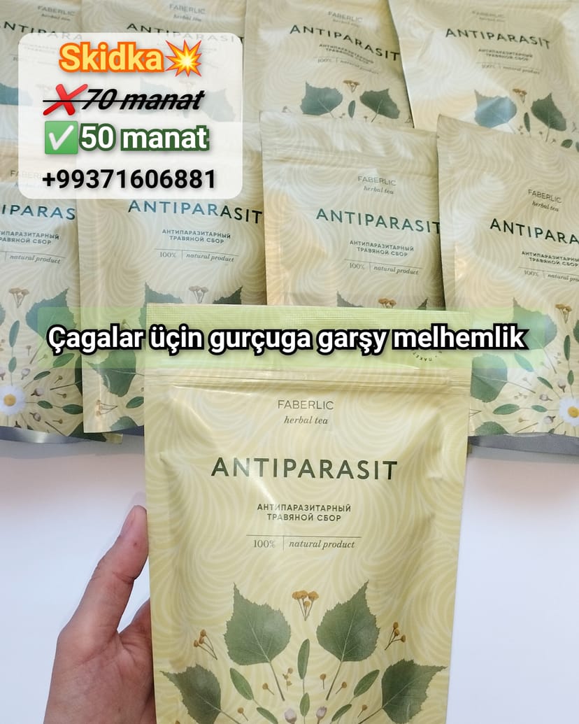 Gurçuklara garşy melhem çaý. Antiparazit Faberlic 