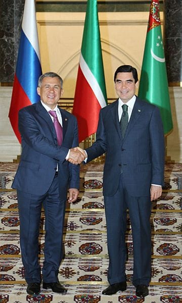 Президент Туркменистана и глава Татарстана обсудили возможности расширения диверсификации сотрудничества