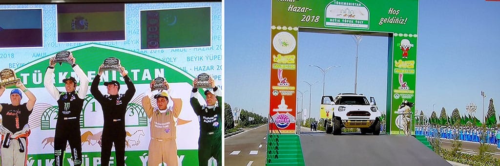 Два туркменских экипажа удостоились третьего места на авторалли «Амуль-Хазар 2018»