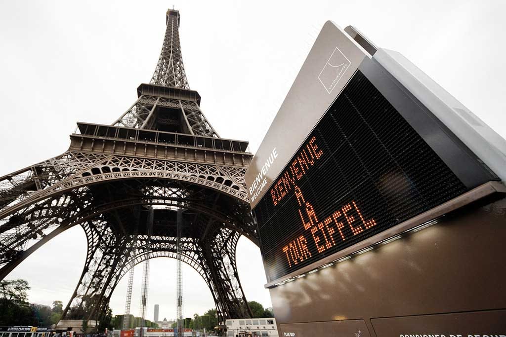 The Eiffel Tower is closed to tourists
