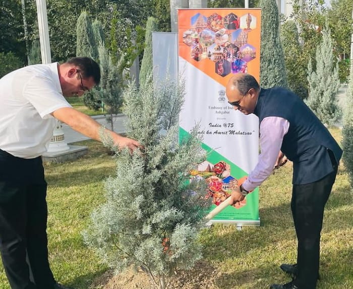 Посольство Индии в Туркменистане провело акцию по посадке деревьев