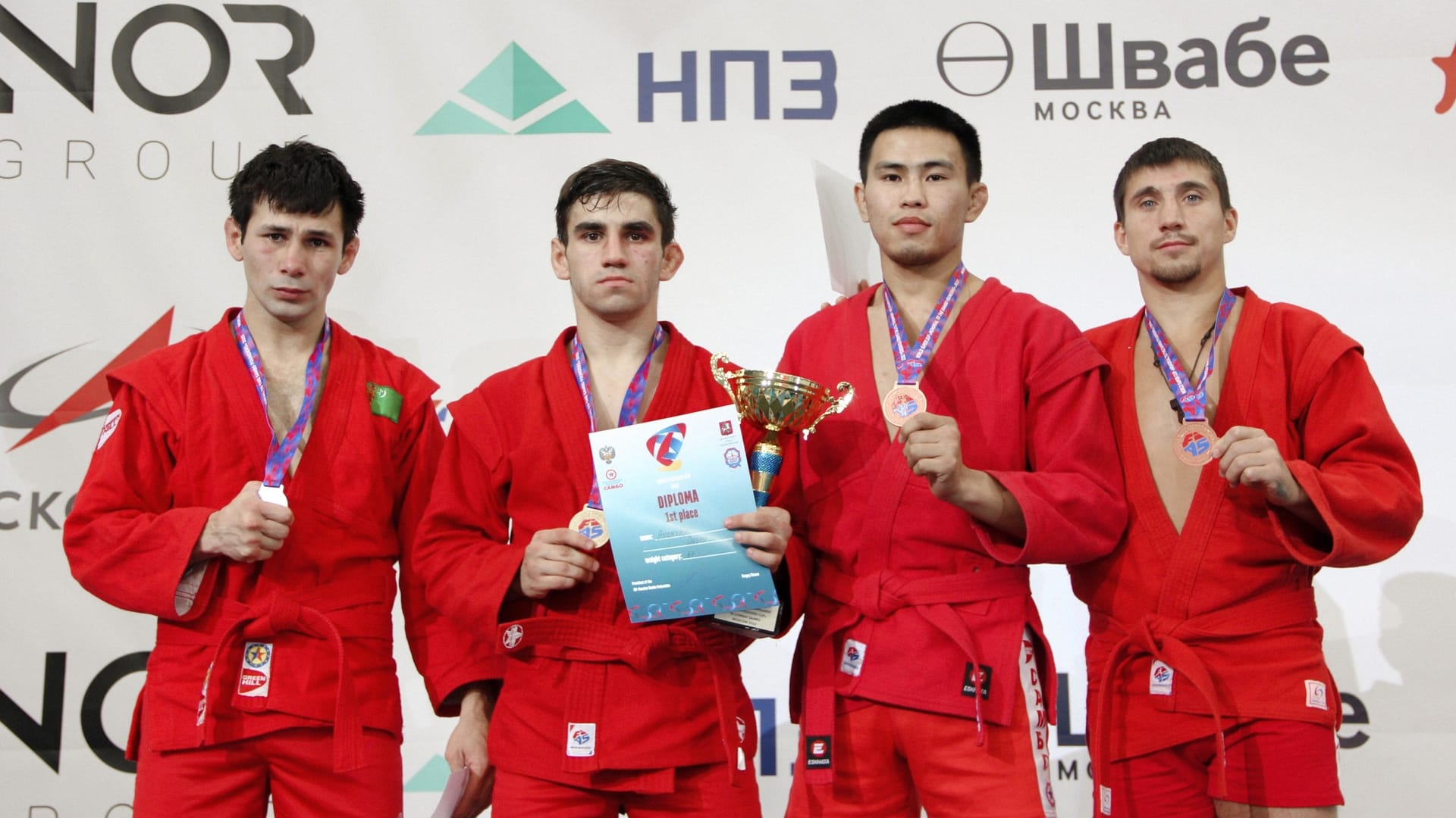 Туркменские самбисты завоевали 9 медалей на международном турнире в России