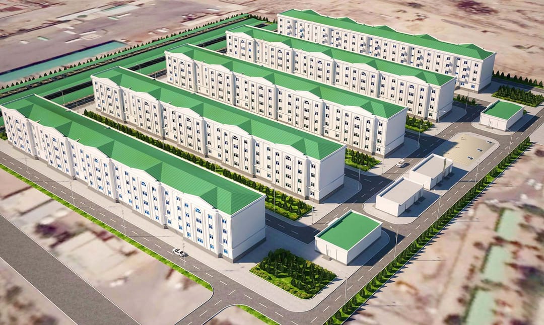 В Туркменбаши состоялась закладка жилых домов для работников сферы транспорта и коммуникаций