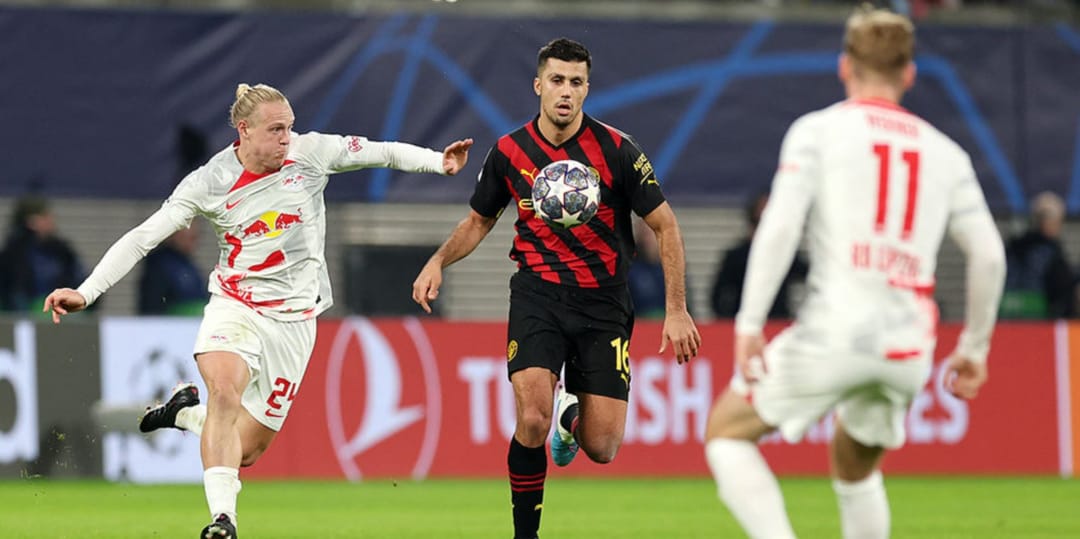 ÝÇL-iň 1/8 final tapgyryndan orun alan «Leýpsig» — «Mançester Siti» oýny deňlikde tamamlandy