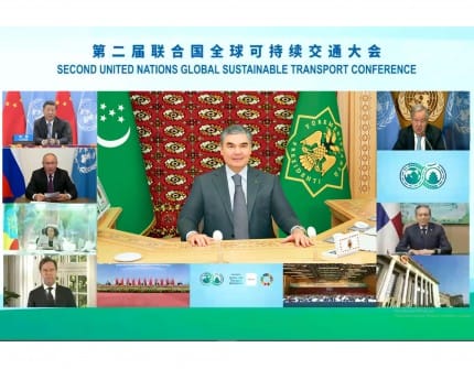 Президент Туркменистана принял участие во второй Глобальной конференции ООН по устойчивому транспорту