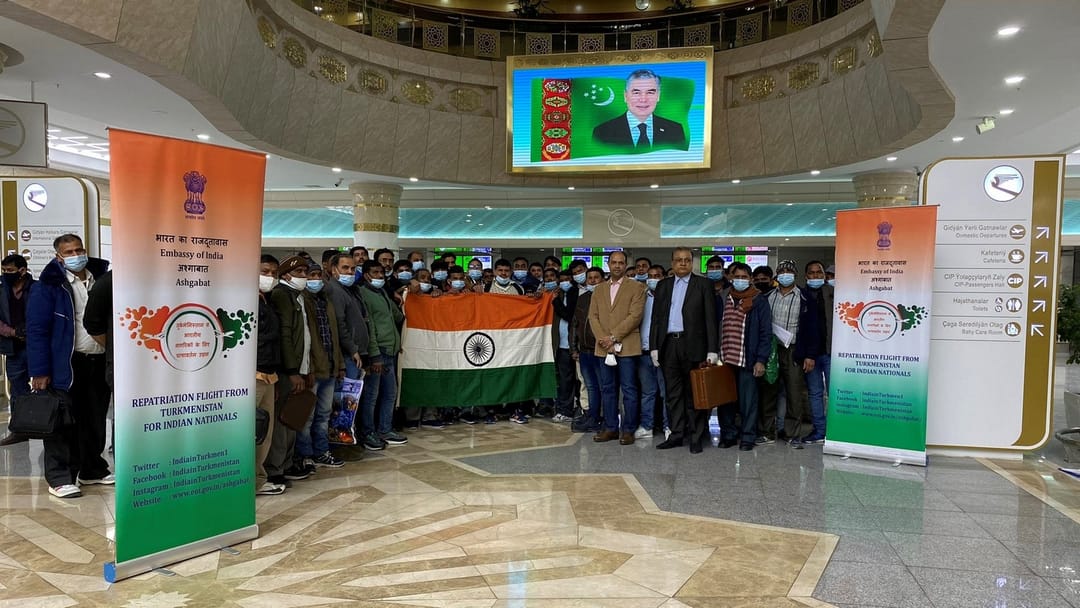 India organized an export flight from Turkmenistan