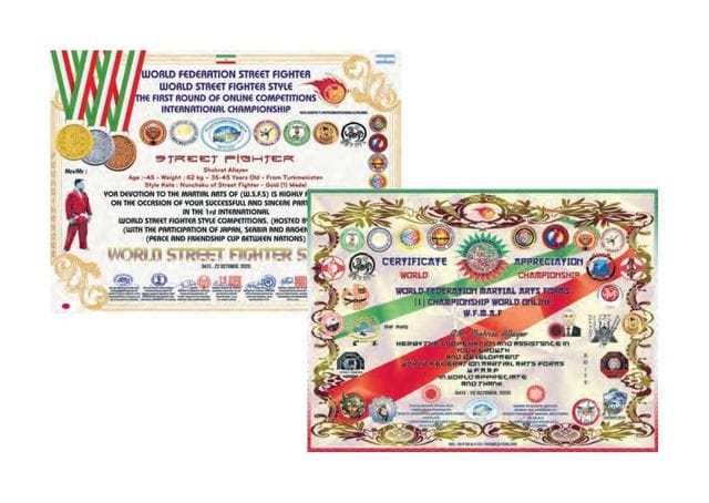 Туркменские спортсмены завоевали 18 победных сертификатов на онлайн соревнованиях WFMAF и WFSF