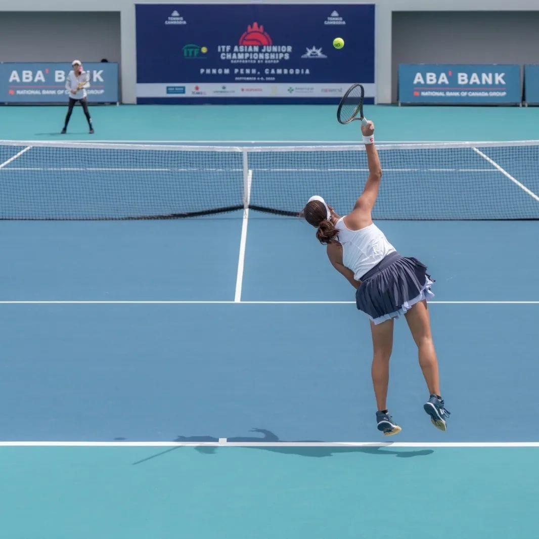 Ilima Huseynova from Turkmenistan made it to the semi-finals of the Asian Junior Tennis Championship (U-14)