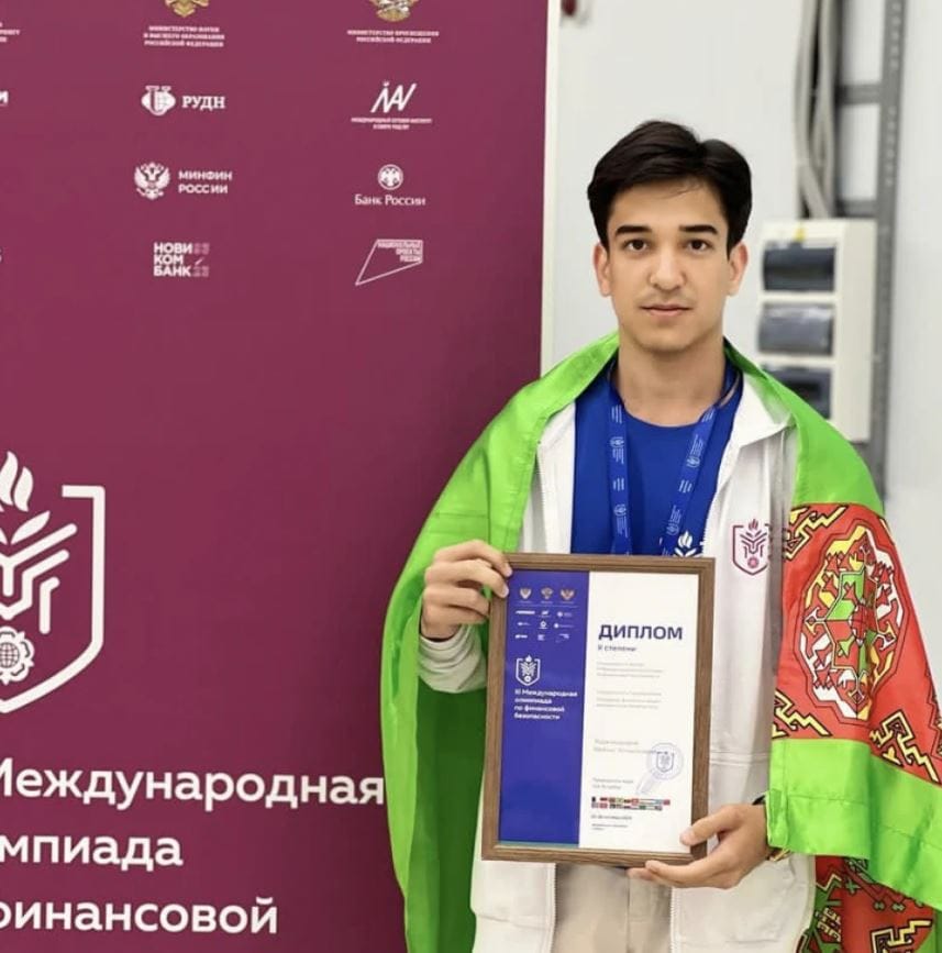 Türkmen talyby Maliýe howpsuzlygy boýunça III halkara olimpiadada II derejeli diploma mynasyp boldy