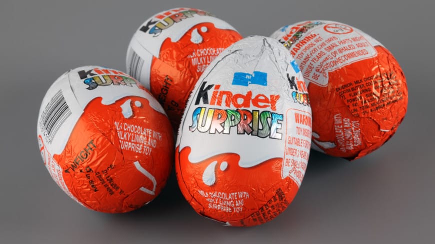 Brazil forbid the import of Kinder Surprise chocolate eggs