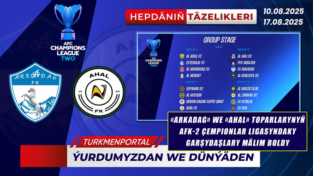Hepdäniň täzelikleri (10.08.2025 - 17.08.2025)