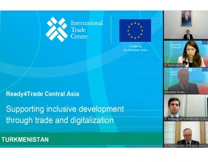 Aşgabatda Halkara söwda merkezi täjirçilik diplomatiýasy boýunça onlaýn okuw maslahaty gurnady